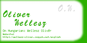 oliver wellesz business card